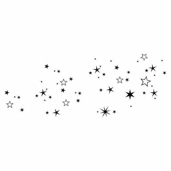 Black stars drawn on a white background.